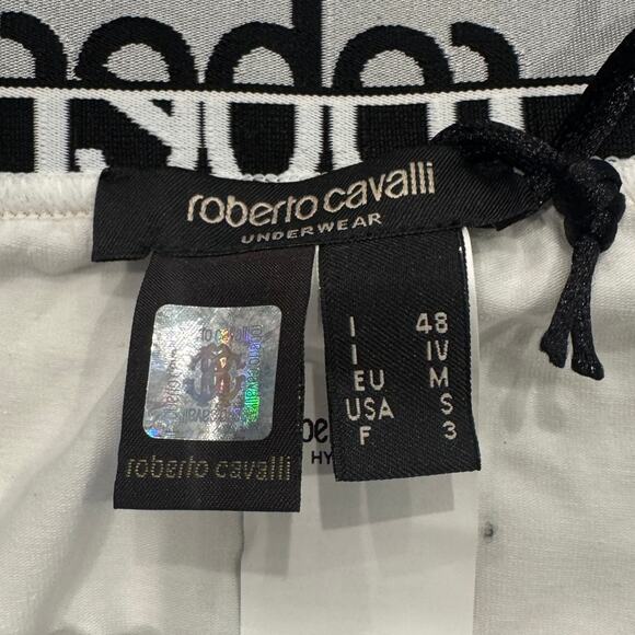13-73 ROBERTO CAVALLI Men's NWT Cotton Boxer Brief Underwear White S - Picture 4 of 6